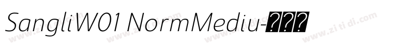 SangliW01 NormMediu字体转换